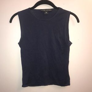 Navy Blue Ralph Lauren Crop Top